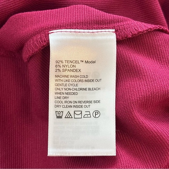 NWT Tommy Bahama Red Darcy Fit and Flare Dress Front Zipper Beet Red W Pockets S - Picture 9 of 10